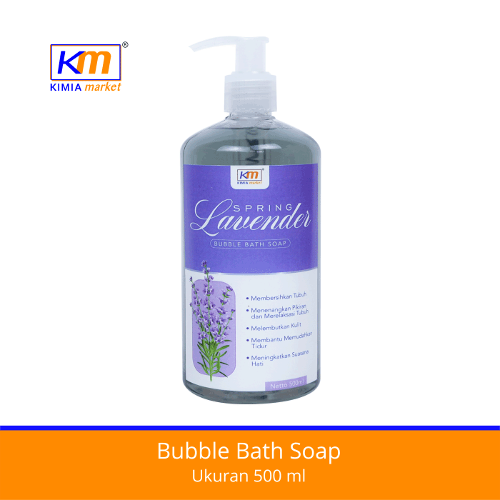 Sabun untuk berendam aroma spring lavender bubble bath soap 500ml